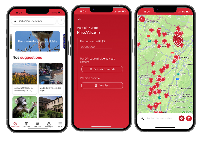 visuels application mobile Pass'Alsace 2024